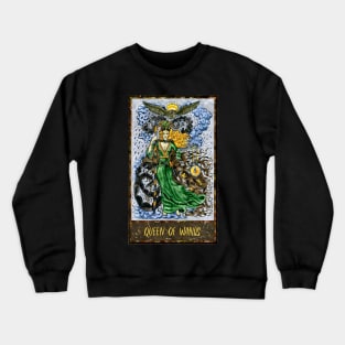 Queen of Wands. Magic Gate Tarot Card Design. Crewneck Sweatshirt